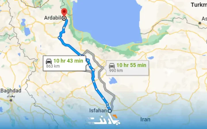 باربری اصفهان به اردبیل