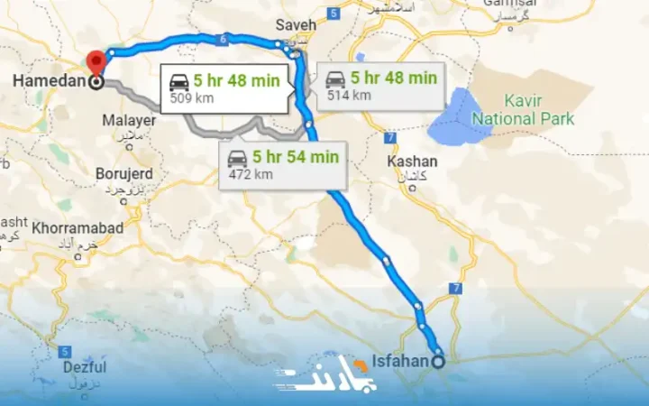 باربری اصفهان به همدان